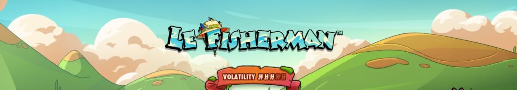 Le Fisherman slot game screen showing main gameplay and bonus features